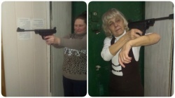Женщины Роговского поселения взяли в руки оружие